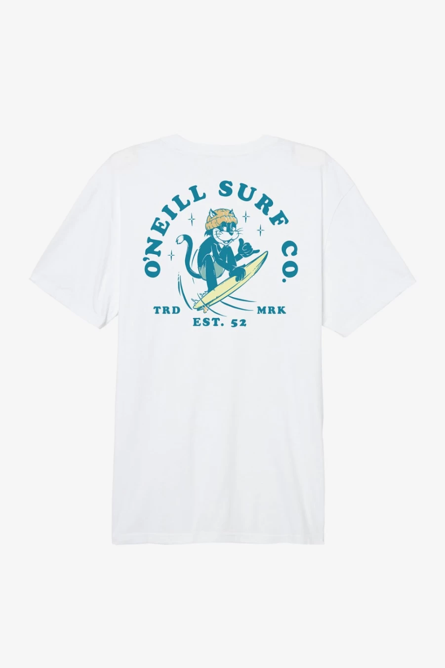 O'Neill Men's White Sup Bro Tee - Casual Short Sleeve T-Shirt