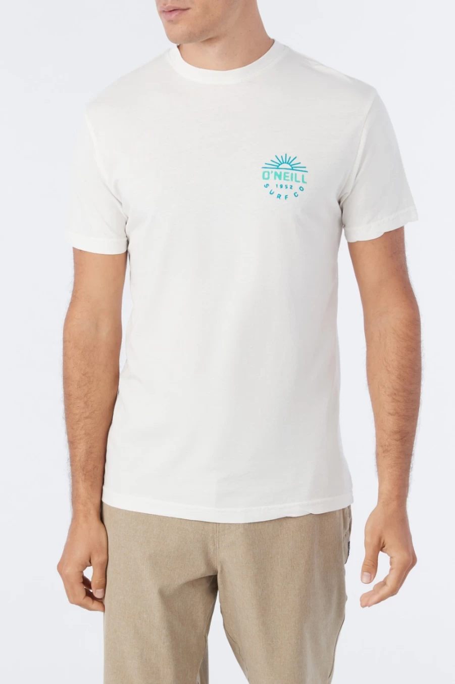 O'Neill Men's Offwhite Blockhead Tee - Casual Short Sleeve T-Shirt