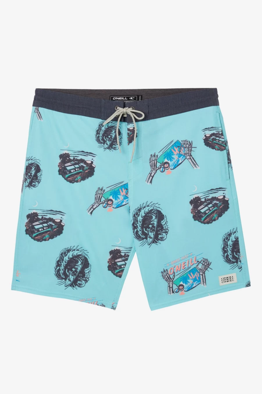 O'Neill Men's Rail To Rail Cruzer 19" Boardshorts - Turquoise