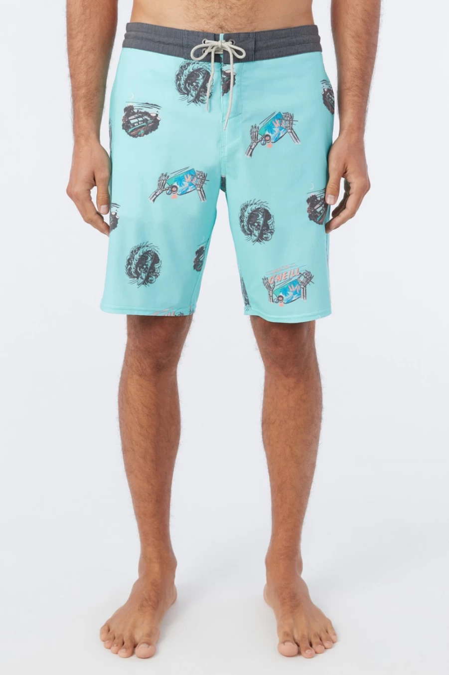 O'Neill Men's Rail To Rail Cruzer 19" Boardshorts - Turquoise