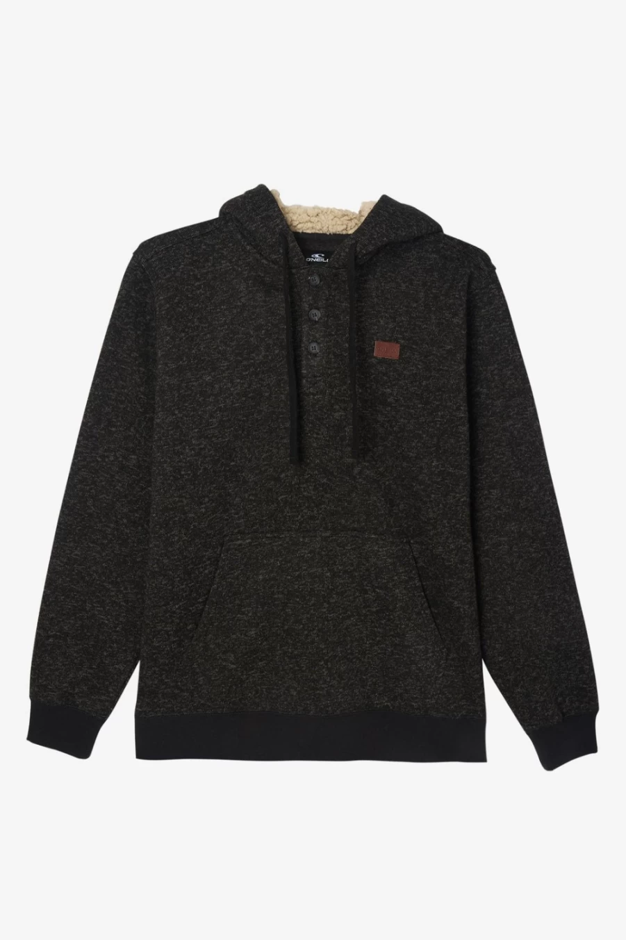 O'Neill Men's Renzo Black Hooded Fleece Jacket