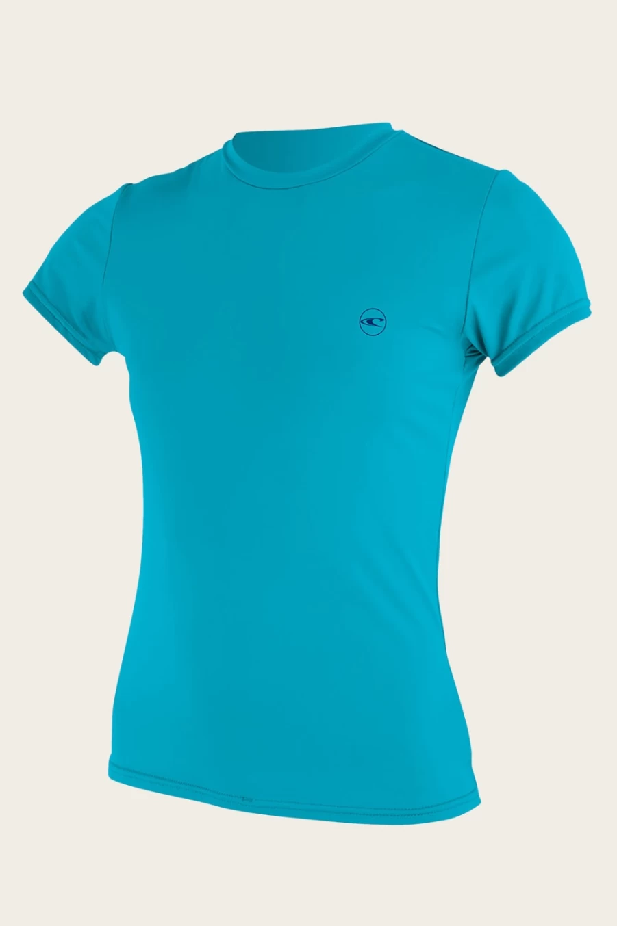O'Neill Women's Basic 30+ Short Sleeve Sun Shirt in Blaturquoise