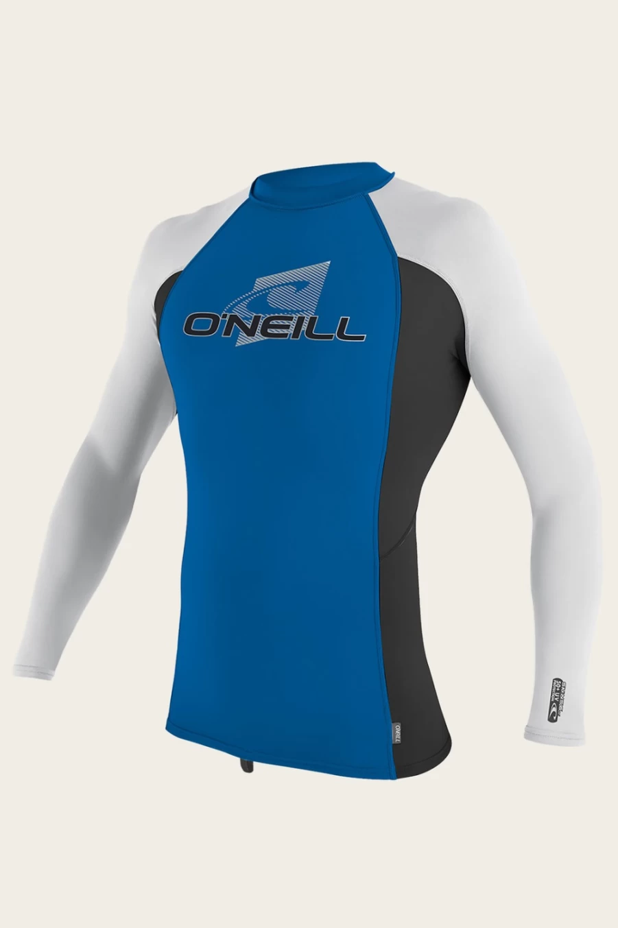 O'Neill Men's Youth Premium Skin Long Sleeve Rash Guard - Ocean/Black/White