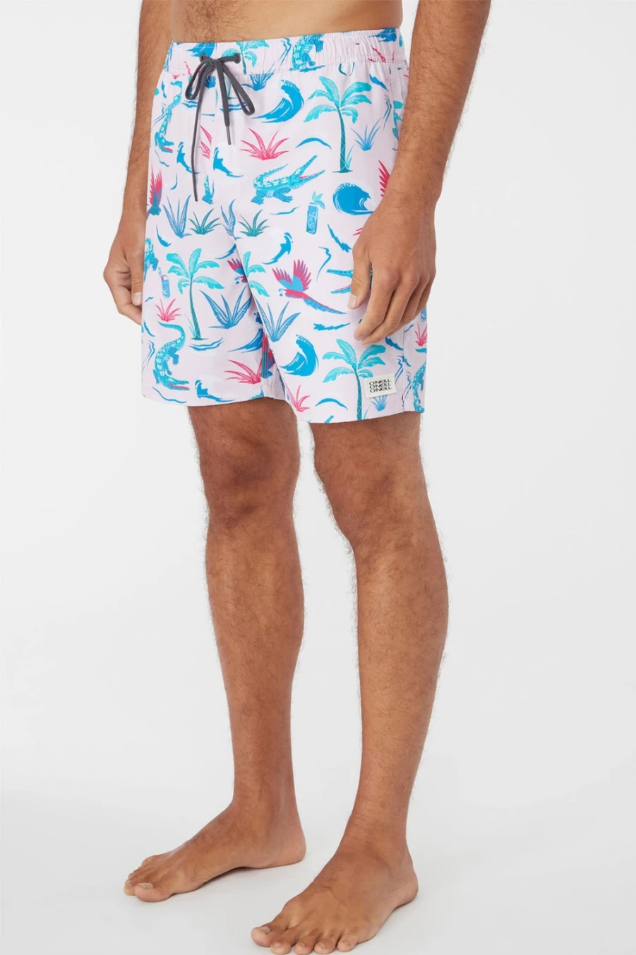 O'Neill Men's See Ya Later Volley 17" Boardshorts in Haze - Quick-Dry Swim Trunks for Men