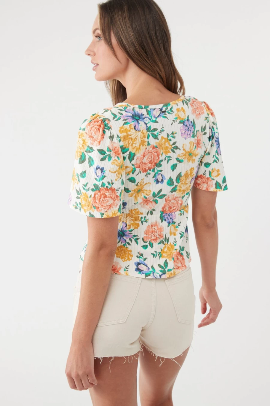 O'Neill Women's Winterwhite Floral Top - Weslin Style Summer Blouse