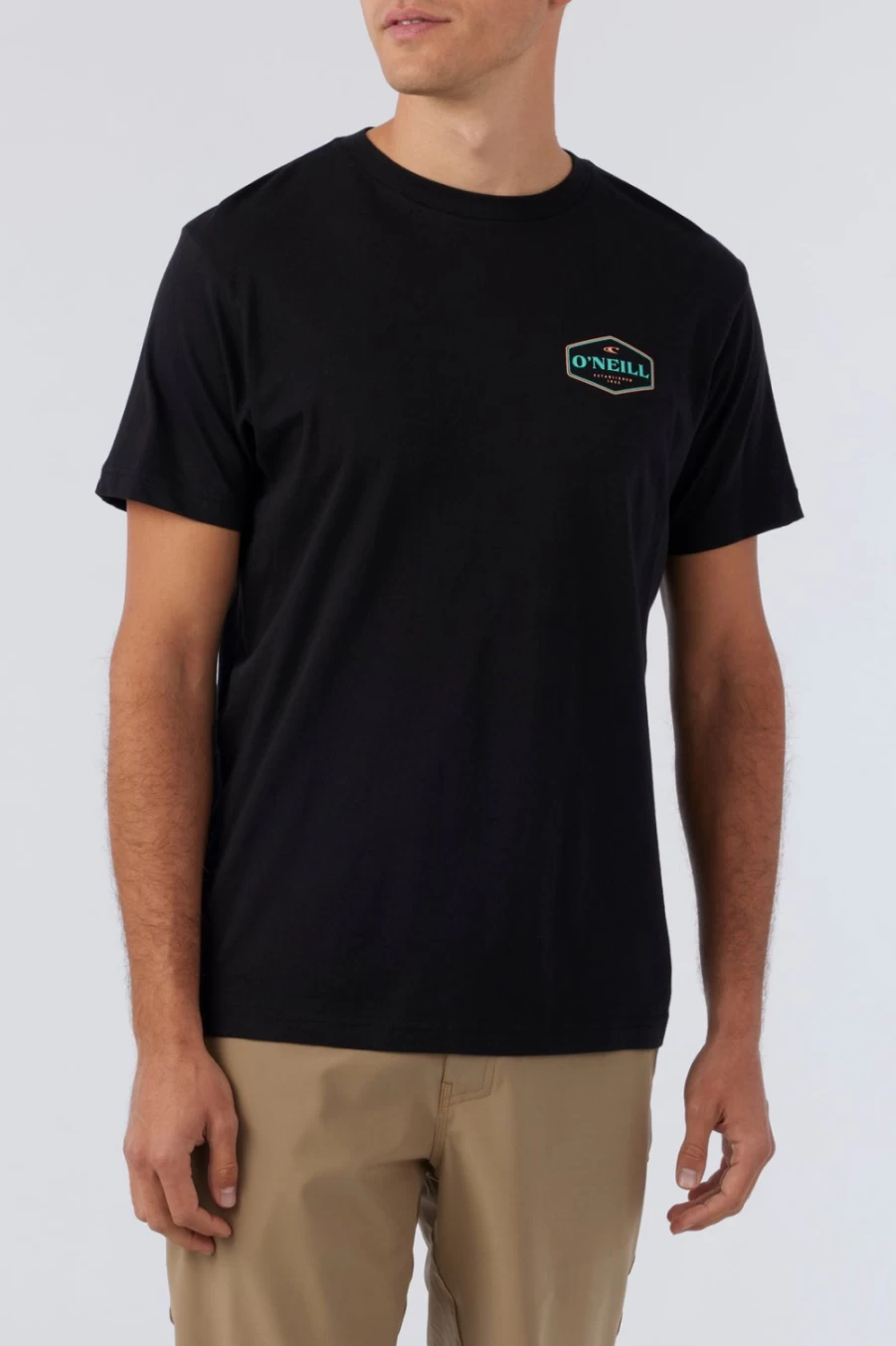 O'Neill Men's Howler Black Tee - Premium Cotton Short Sleeve Shirt