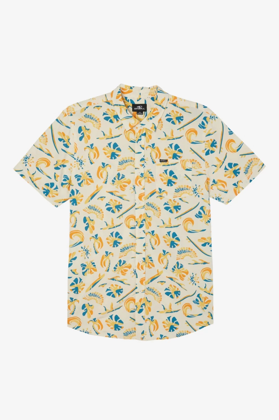 O'Neill Men's Eco Modern Shirt in Cream - Oasis Collection