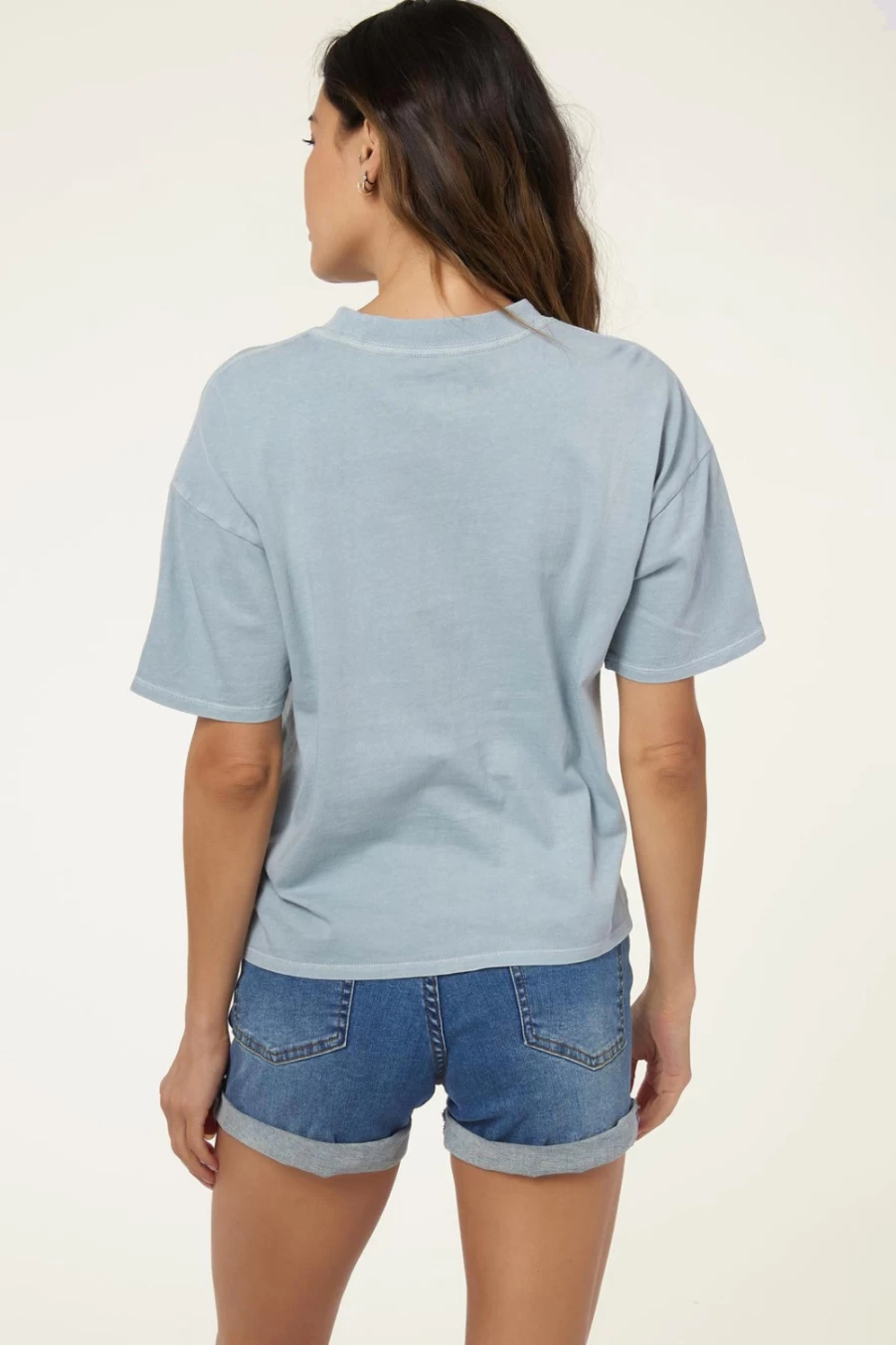 O'Neill Women's Moon Phase Tee in Light Blue - Stylish Casual T-Shirt