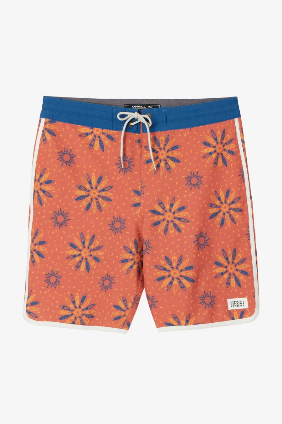 O'Neill Men's Cruzer Scallop 18" Boardshorts - Brick Color Swim Trunks