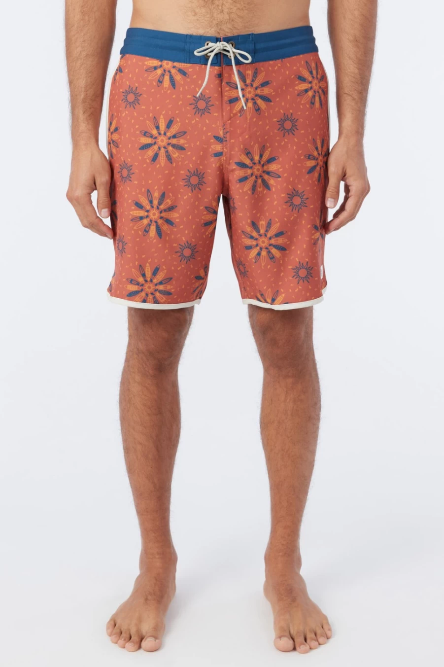 O'Neill Men's Cruzer Scallop 18" Boardshorts - Brick Color Swim Trunks