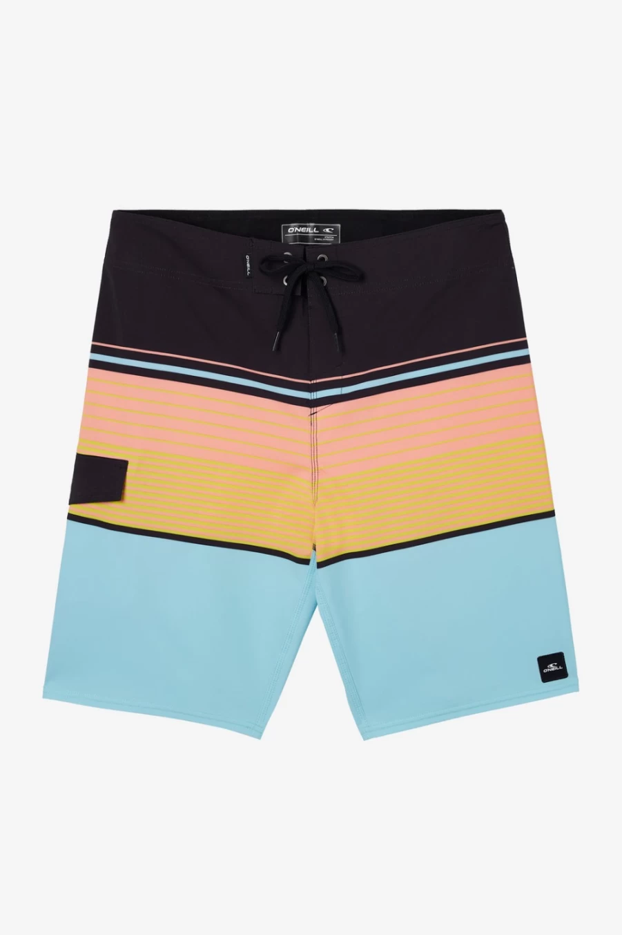 O'Neill Men's Turquoise Stripe 21" Boardshorts - Lennox Style Swim Trunks