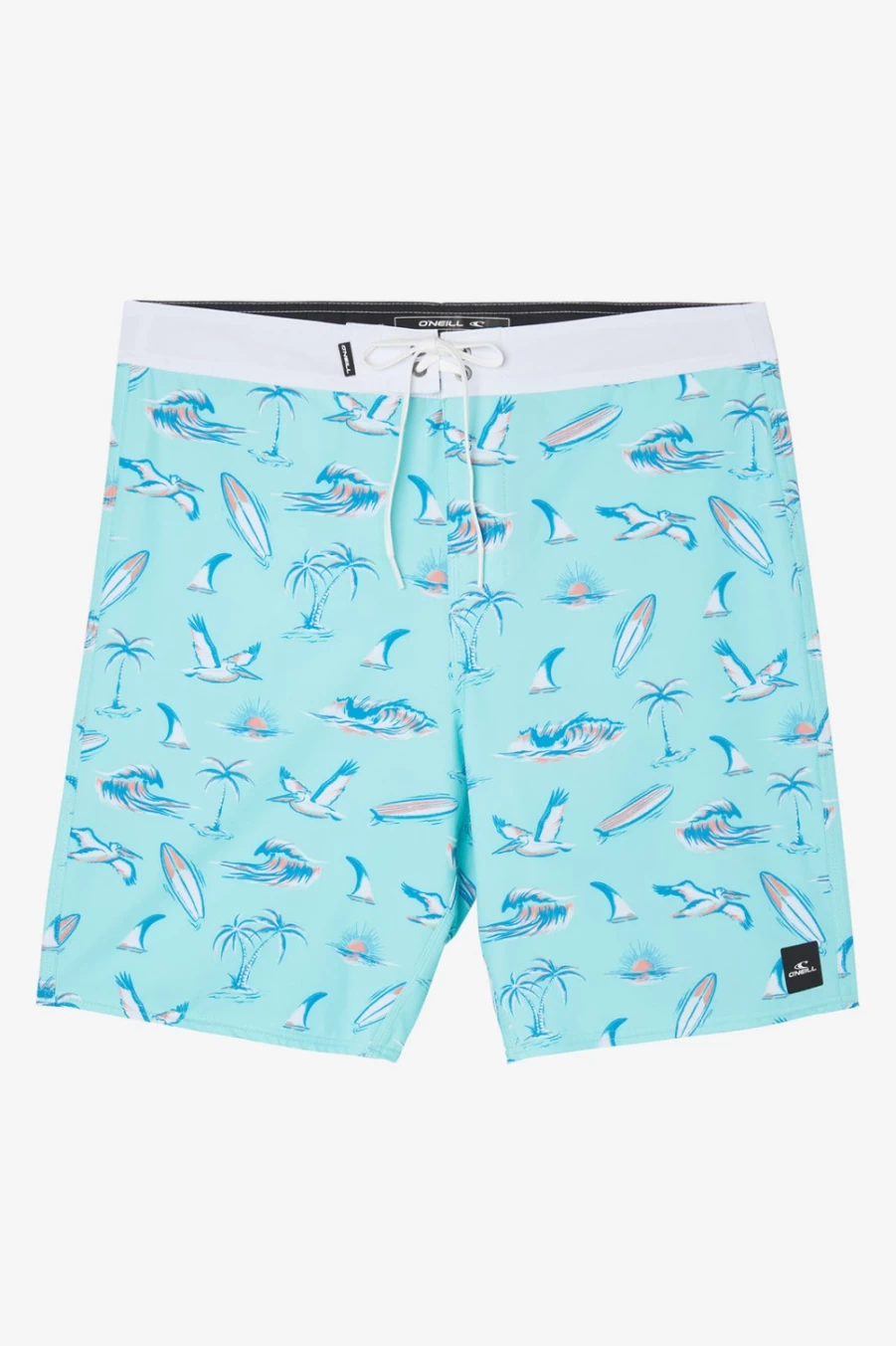 O'Neill Men's Hyperfreak Mysto 20" Boardshorts - Turquoise