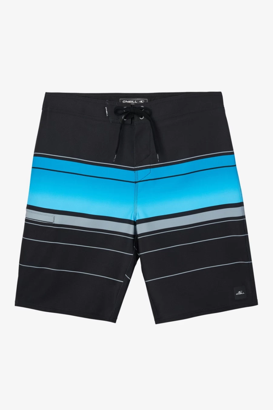 O'Neill Men's Hyperfreak Heat Stripe 21" Boardshorts - Black