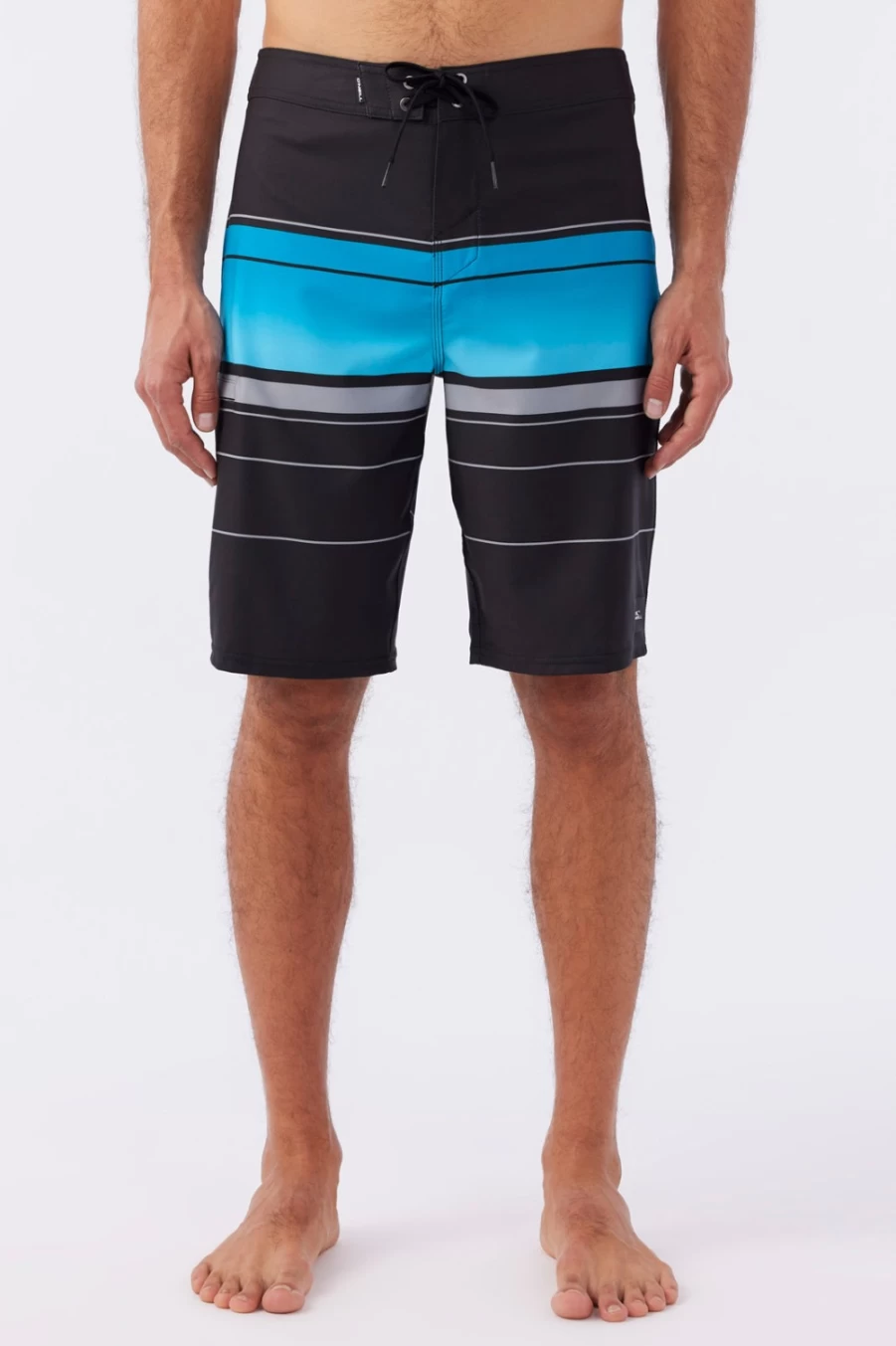 O'Neill Men's Hyperfreak Heat Stripe 21" Boardshorts - Black