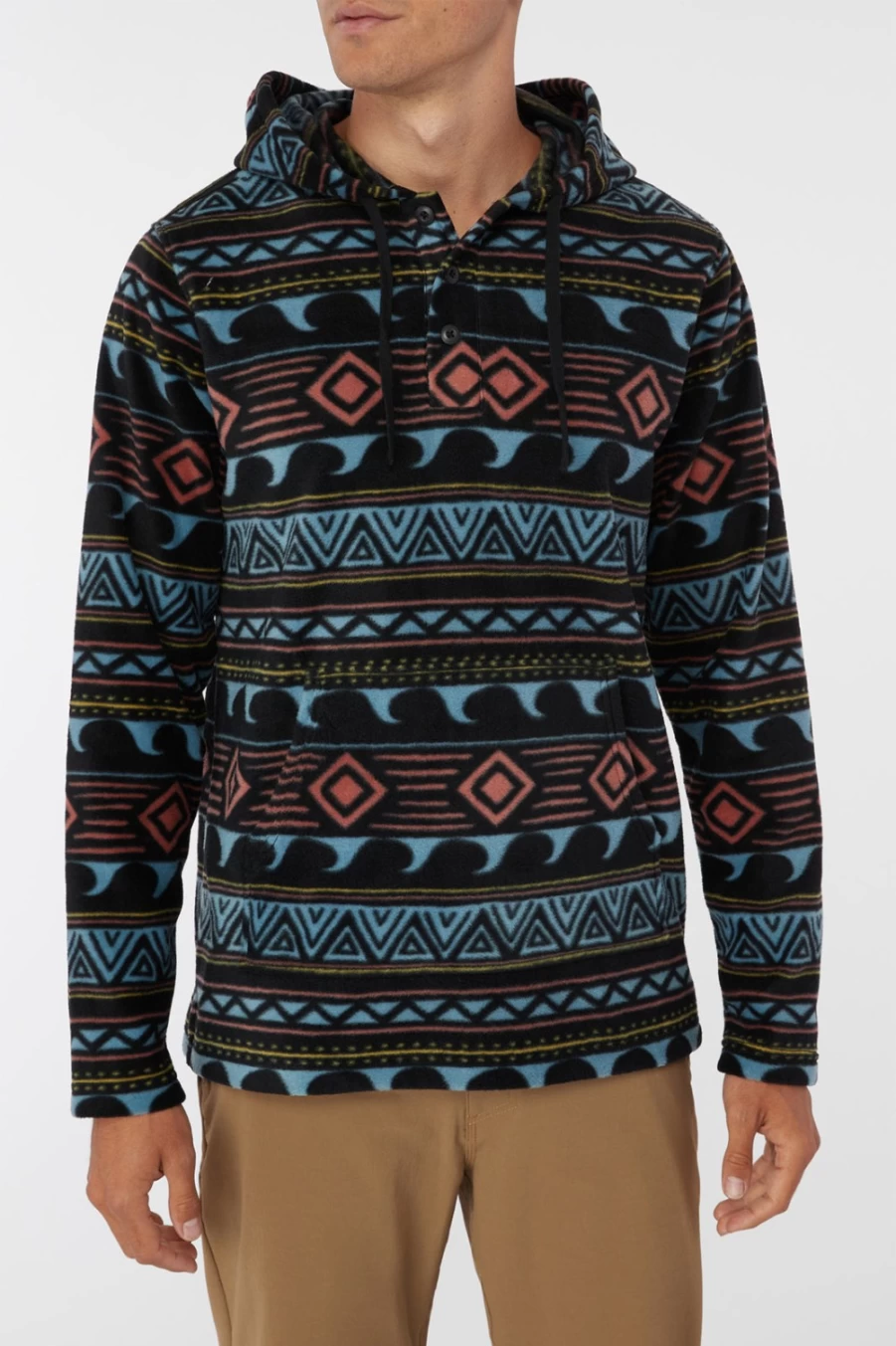 O'Neill Men's Black Superfleece Pullover - Newman Style Winter Jacket