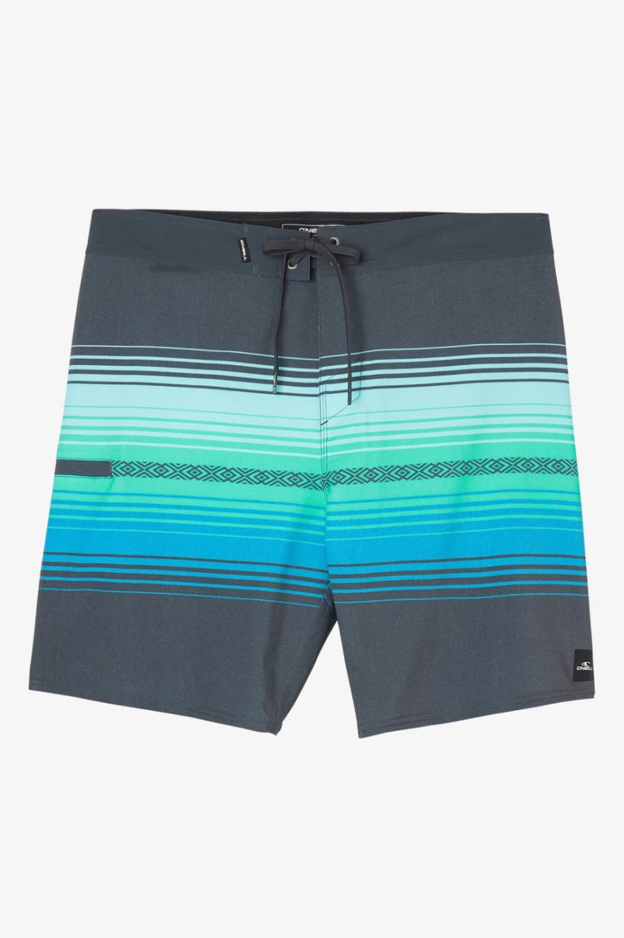 O'Neill Men's Hyperfreak Heat Stripe Line 19" Boardshorts - Graphite