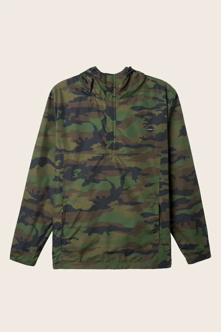 O'Neill Men's Nomadic Anorak Jacket in Camo - Outdoor Adventure Wear