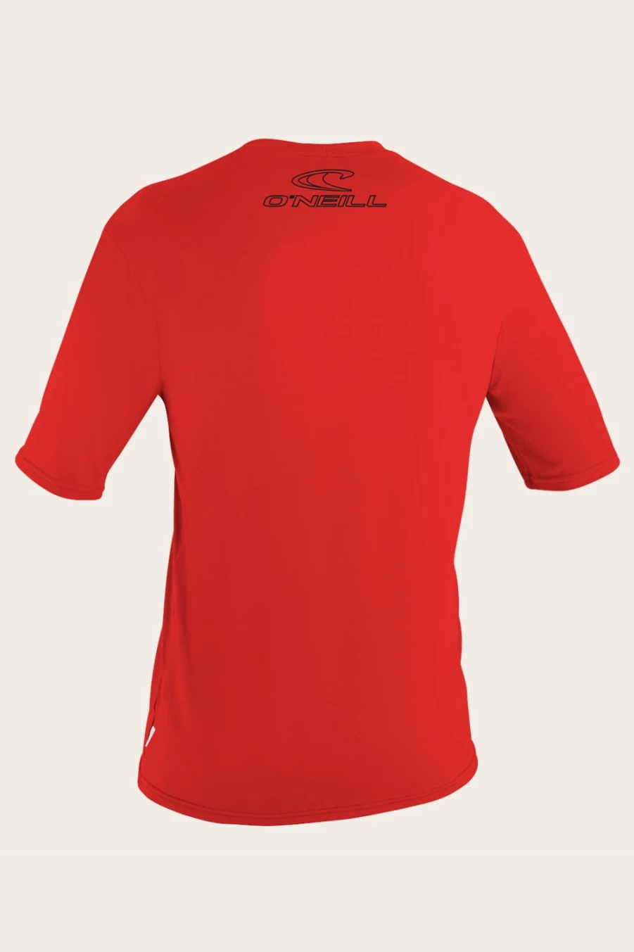 O'Neill Men's Basic Skins 50+ Sun Shirt - Red UPF Protective Short Sleeve Shirt