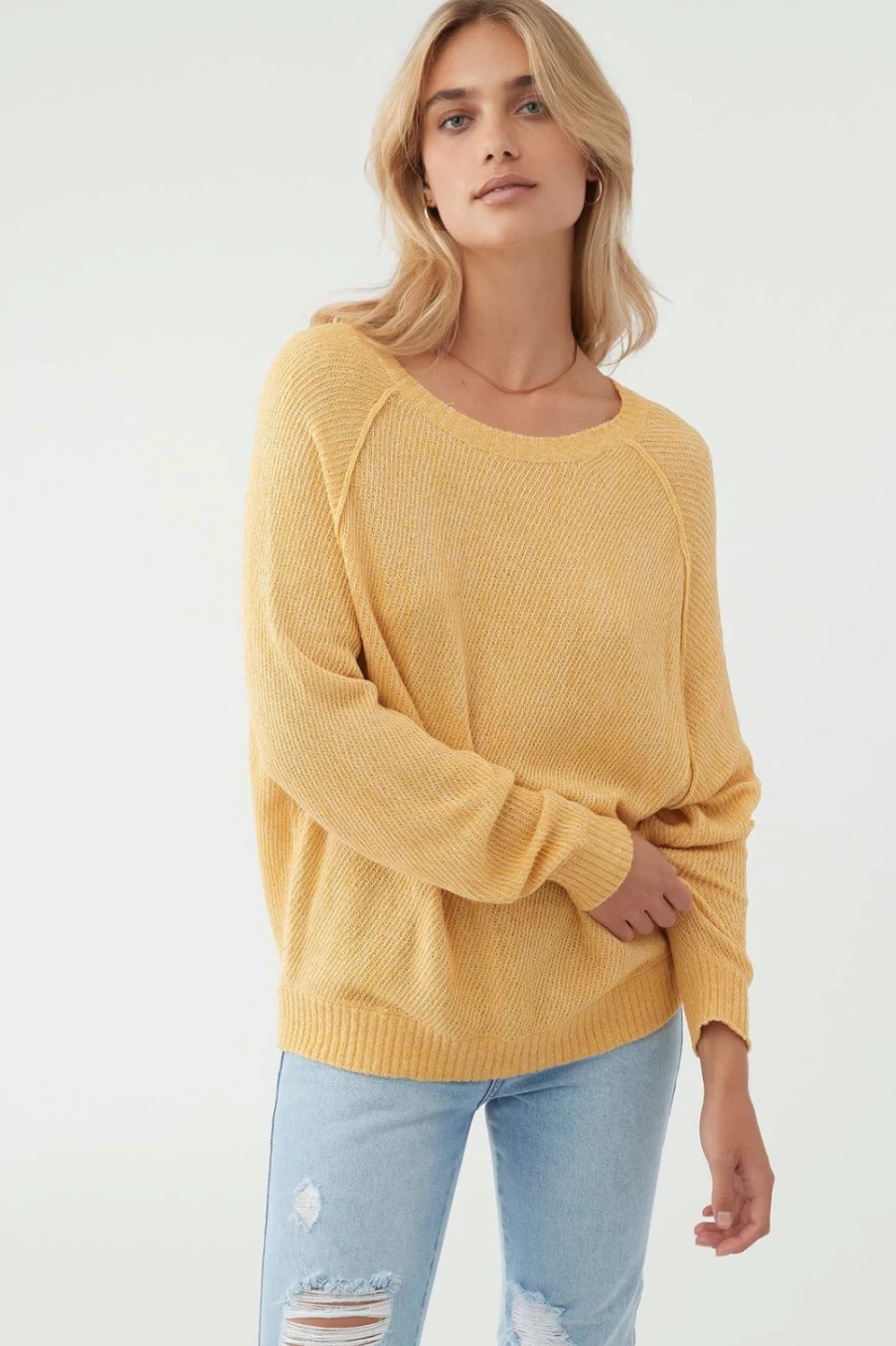 O'Neill Women's Mimosa Good Days Solid Sweater - Cozy Casual Pullover