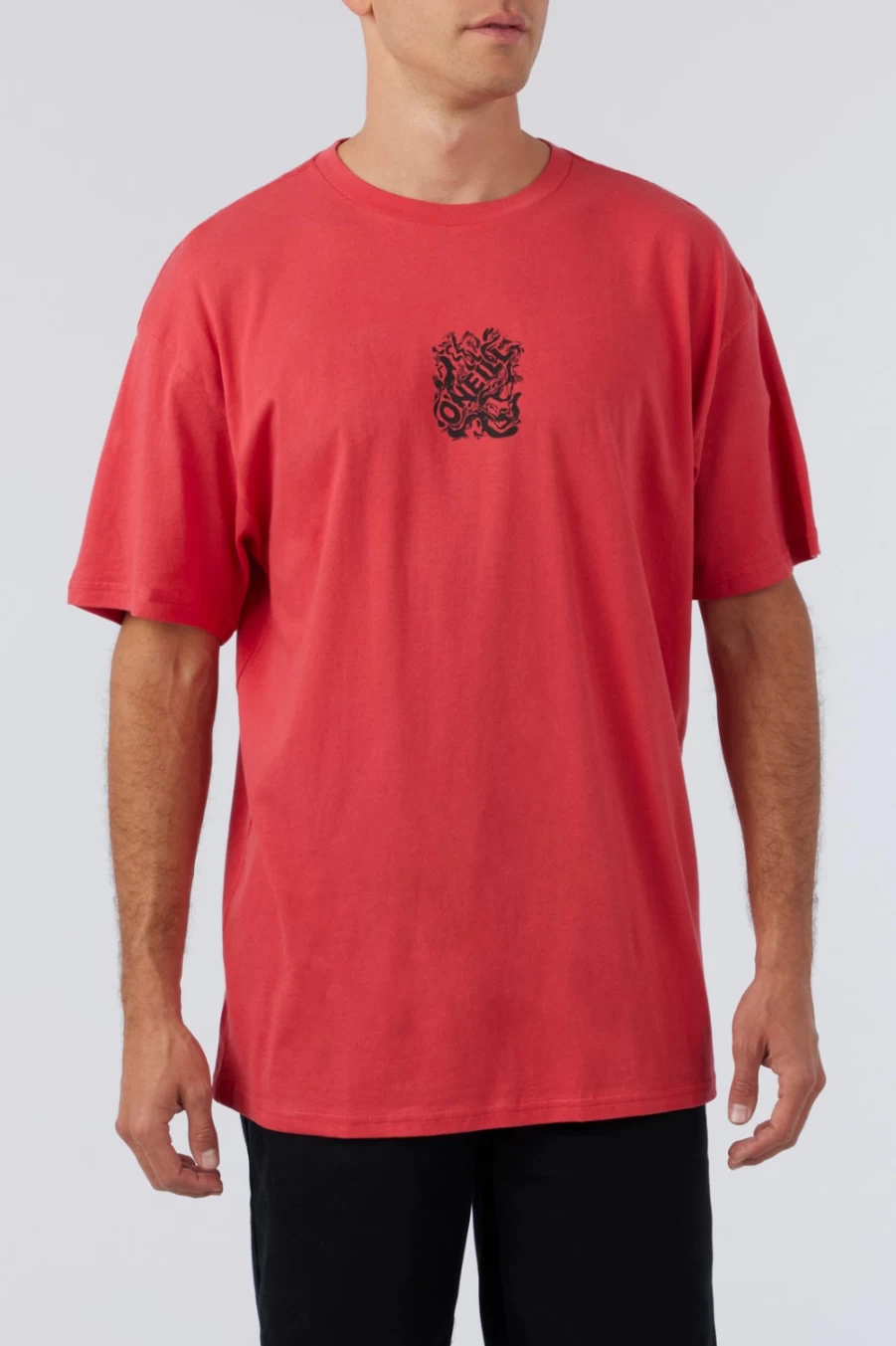 O'Neill Men's Kolohe Tapped Tee - Chilipepper Red Relaxed Fit T-Shirt