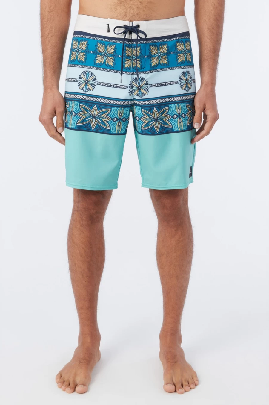 O'Neill Men's Hyperfreak Heat Print 20" Boardshorts - Aquawash