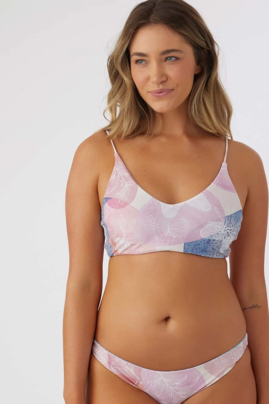 O'Neill Women's Desert Bloom Revo Mid-Bralette Top - Multi-Color Athletic Wear
