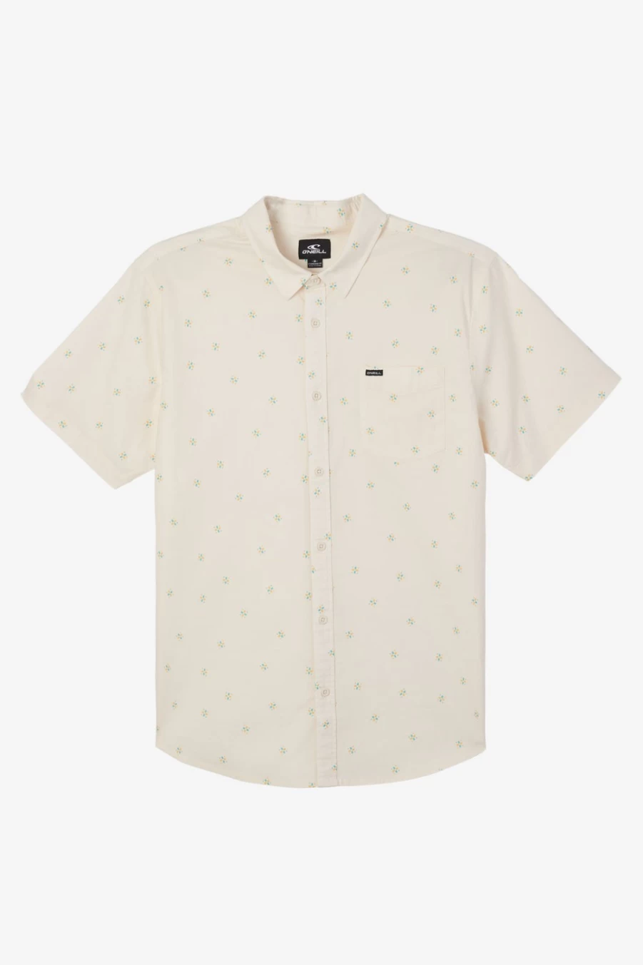 O'Neill Men's Quiver Stretch Modern Shirt in Cream - Comfortable & Stylish Casual Wear