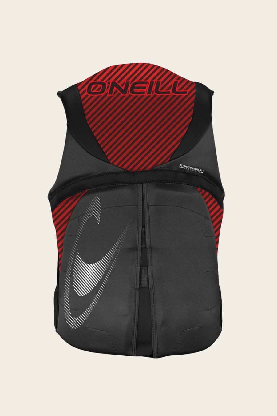 O'Neill Men's Reactor USCG Life Vest - Graphite/Red/Black Safety Jacket for Water Sports
