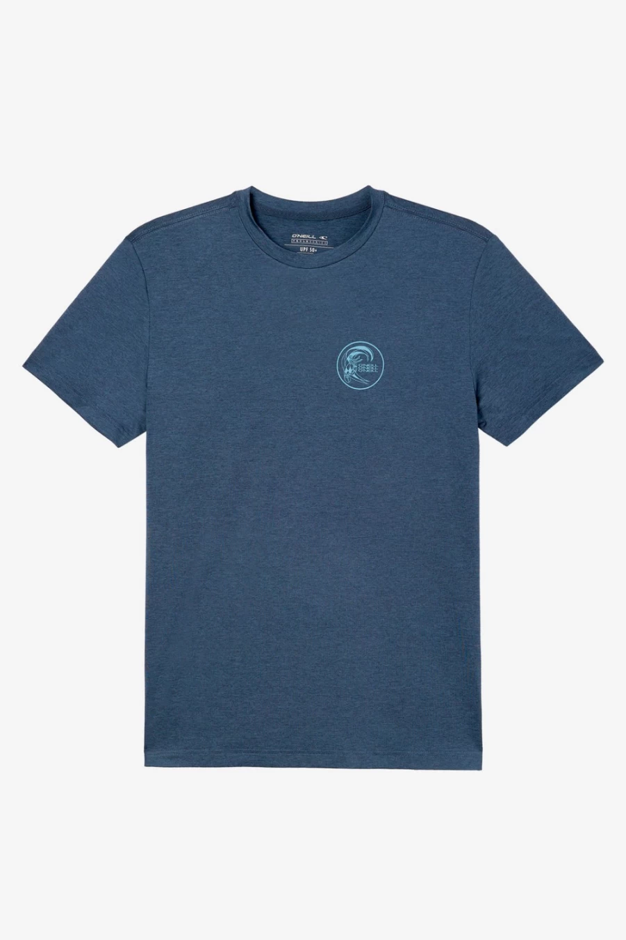 O'Neill Men's TRVLR UPF Staple T-Shirt in Heather Navy - Sun Protection Tee