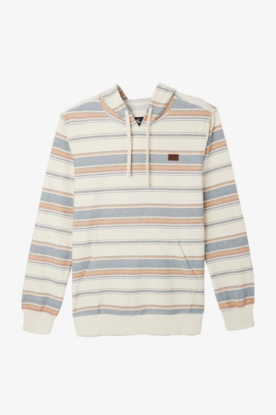 O'Neill Men's Cream Bavaro Striped Pullover Fleece Sweater