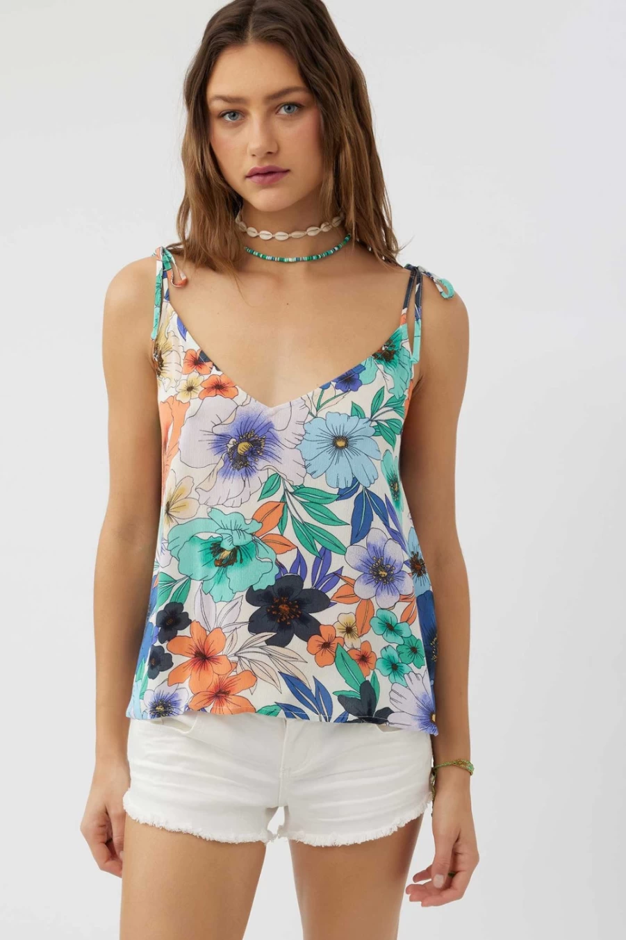 O'Neill Women's Floral Print Top - Multiclr Stylish Blouse for Casual Wear