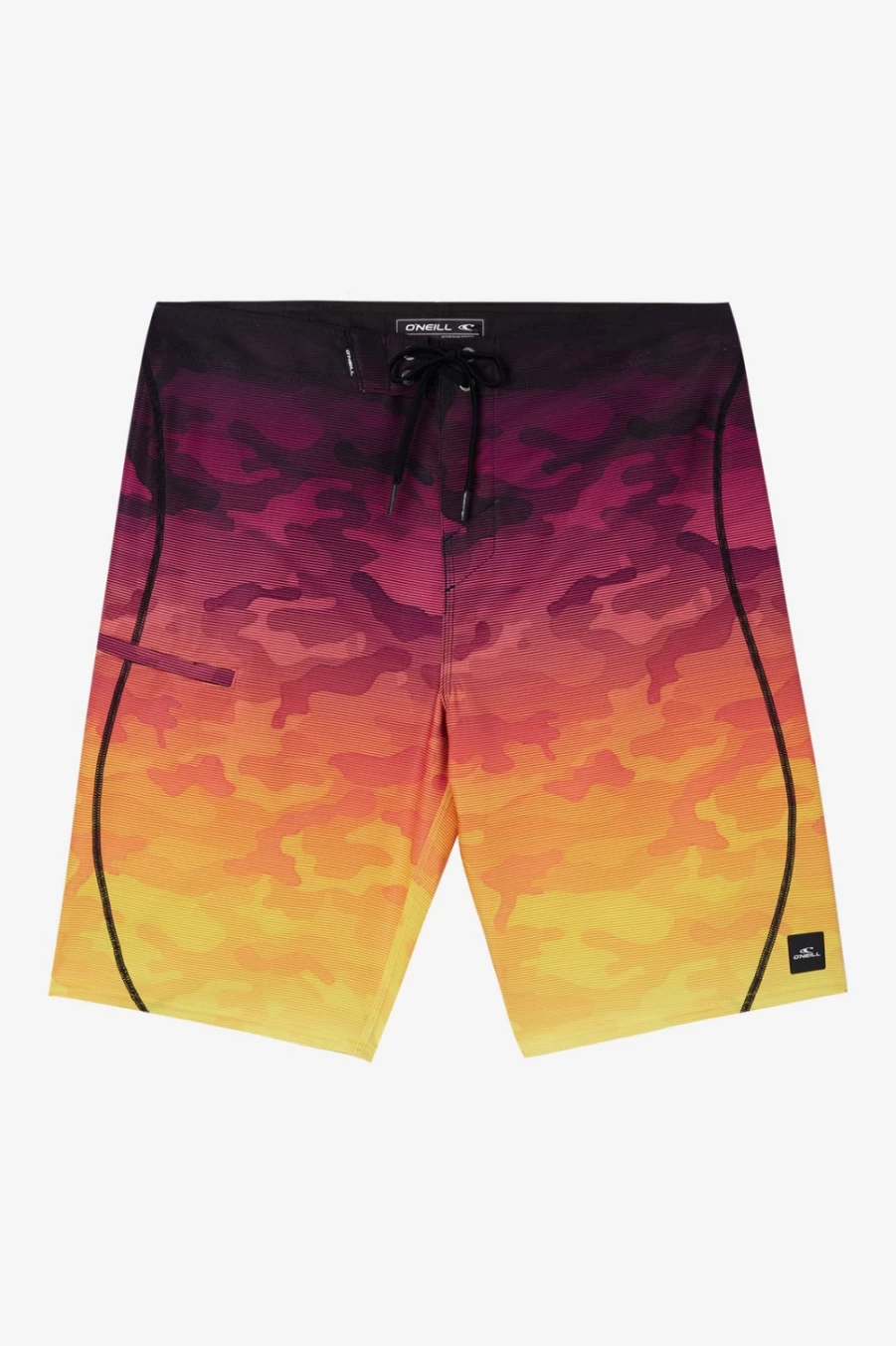 O'Neill Men's Hyperfreak Heat S-Seam Fade 21" Boardshorts in Fuchsia