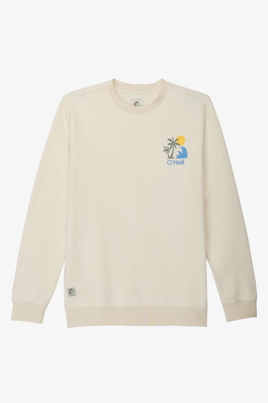 O'Neill Men's Cream Mythic Palms Fleece Pullover - Originals Collection