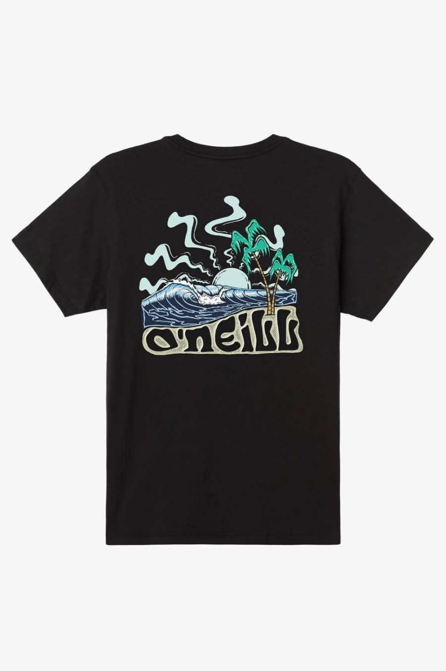 O'Neill Men's Black Wavvy Tee - Stylish Casual T-Shirt for Men