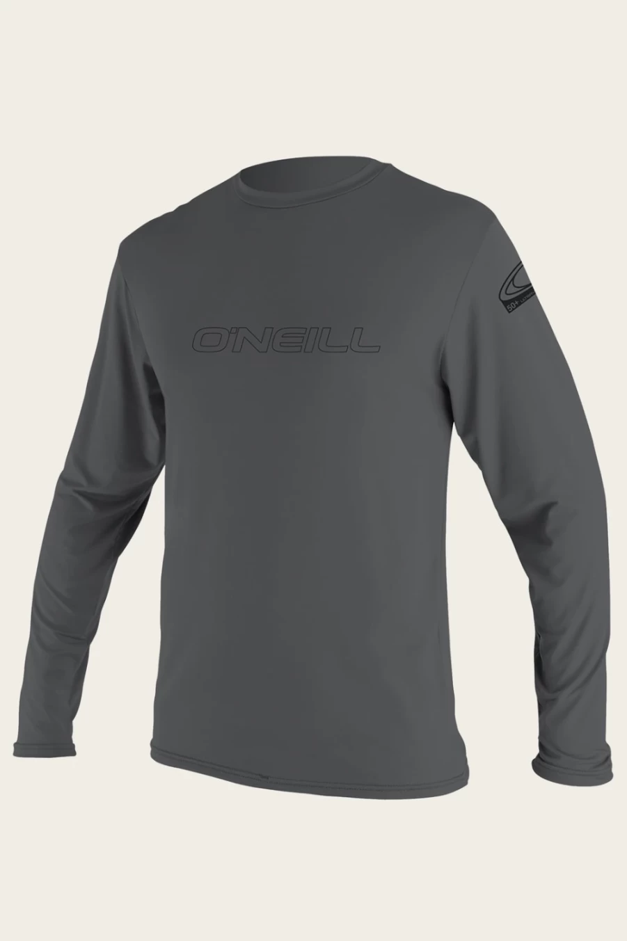 O'Neill Men's Basic Skins 50+ Long Sleeve Sun Shirt in Smoke - UPF Protection
