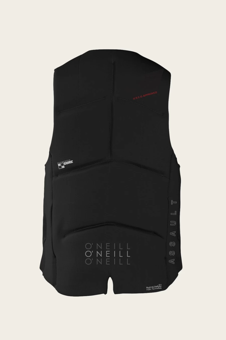 O'Neill Men's Assault USCG Vest - Black/Black (Blk/Blk) Tactical Life Jacket for Water Sports