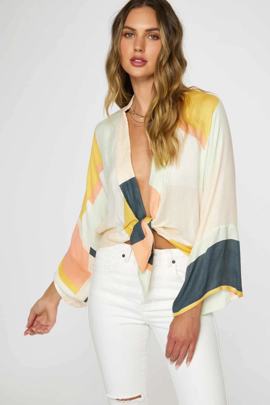 O'Neill Women's Multiclr Long Sleeve Kimono Top - Stylish Floral Printed Cover Up