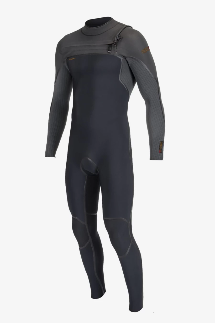 O'Neill Men's Hyperfreak Fire 3/2mm Chest Zip Full Wetsuit - Black Oil RV