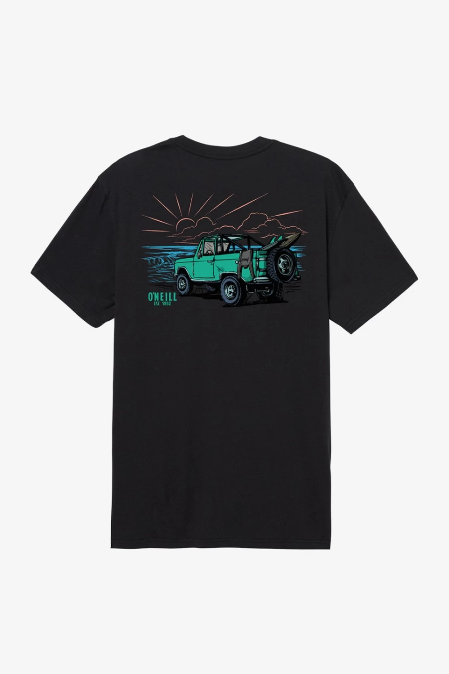 O'Neill Men's Baja Tee - Black Relaxed Fit Vintage Style T-Shirt