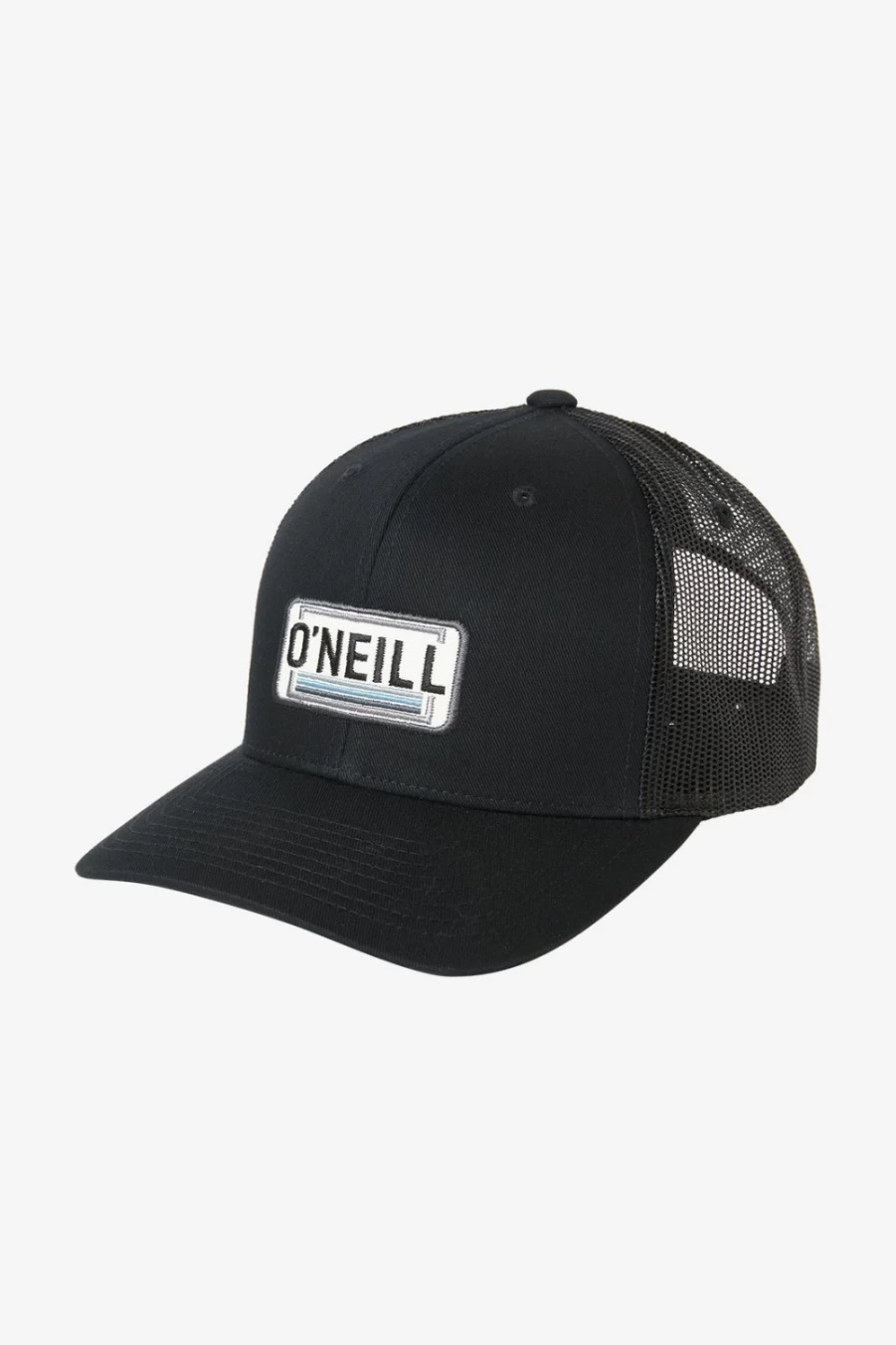O'Neill Men's Black Trucker Hat - Headquarters Style Adjustable Snapback Cap
