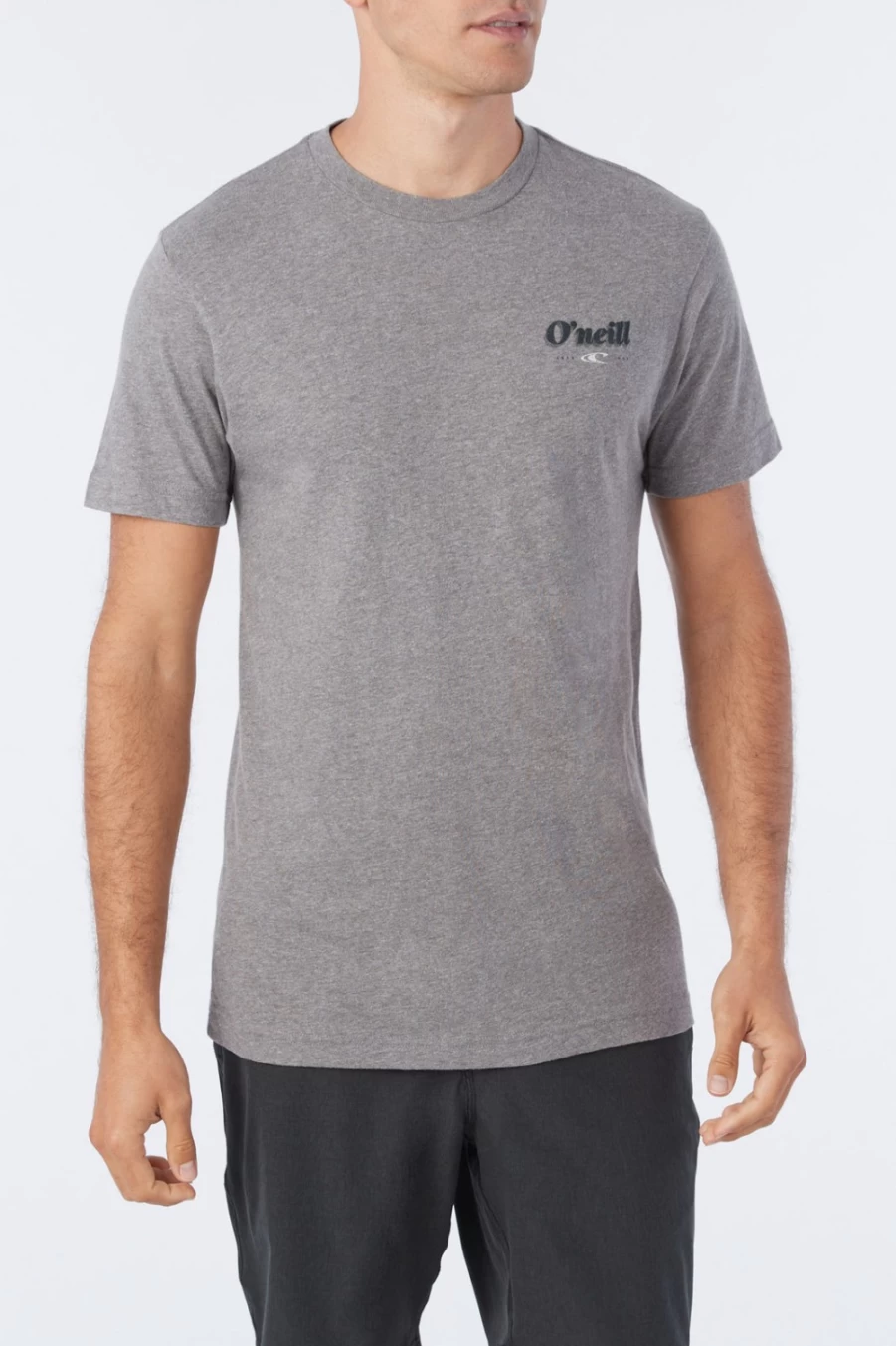 O'Neill Men's Heather Grey Payday Tee - Casual Short Sleeve T-Shirt
