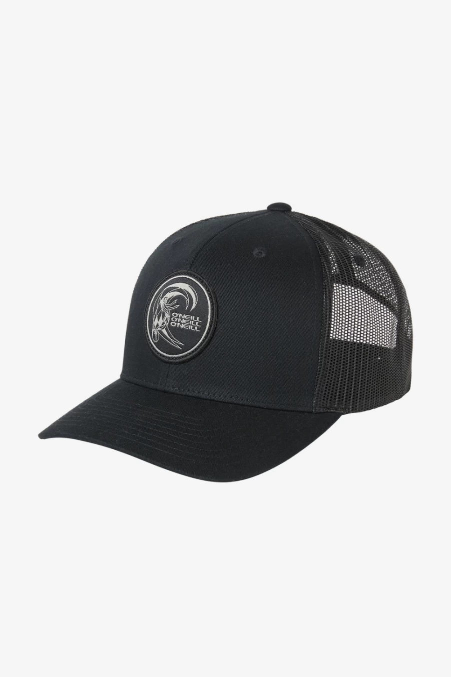 O'Neill Men's Black Cs Trucker Hat - Adjustable Snapback Cap for Casual Wear