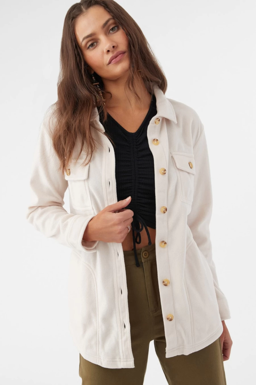O'Neill Women's Stone Solid Superfleece Shirt Jacket - Collins Style