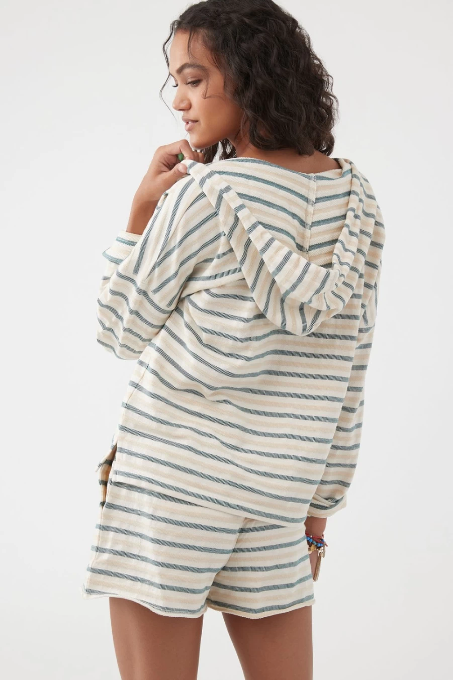 O'Neill Women's Rosarito Hoody Sweatshirt in Stone - Cozy Pullover Hoodie for Women