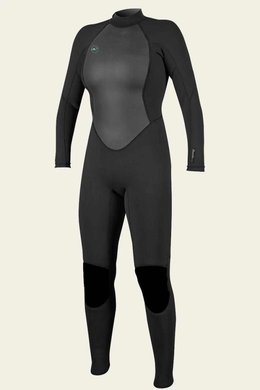 O'Neill Women's Reactor-2 3/2mm Back Zip Full Wetsuit - Black/Black (Blk/Blk)