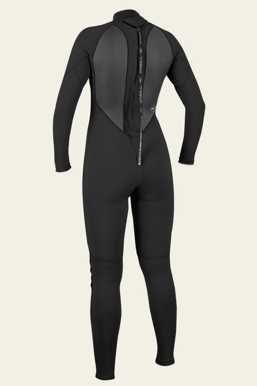 O'Neill Women's Reactor-2 3/2mm Back Zip Full Wetsuit - Black/Black (Blk/Blk)
