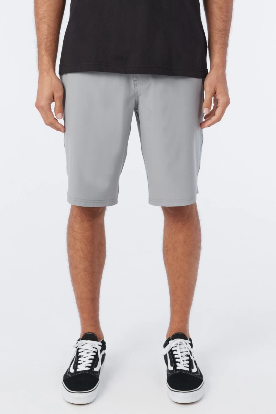 O'Neill Men's Reserve Solid 21" Hybrid Shorts in Light Grey