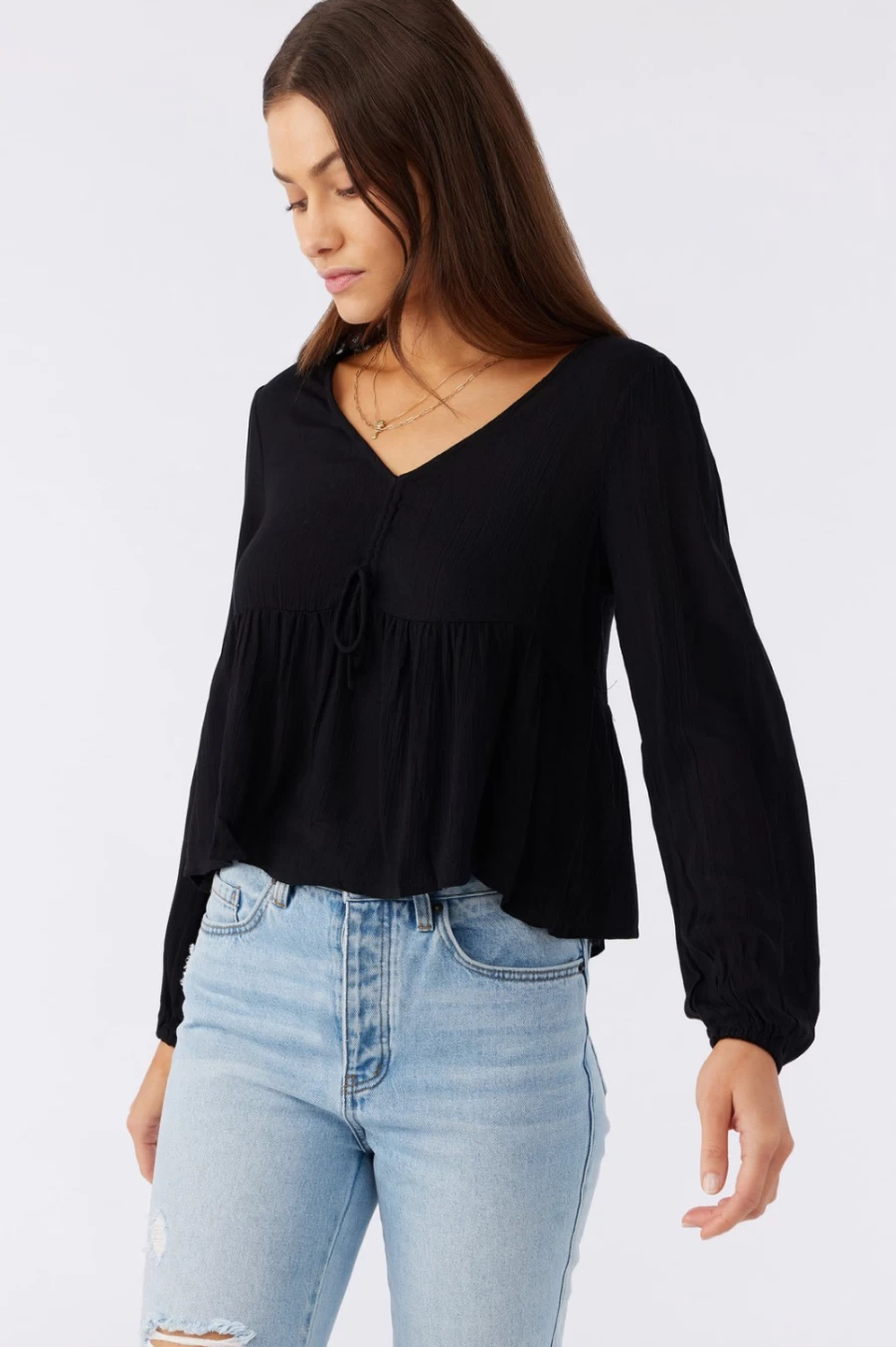 O'Neill Women's Carlotta Long Sleeve Black Top