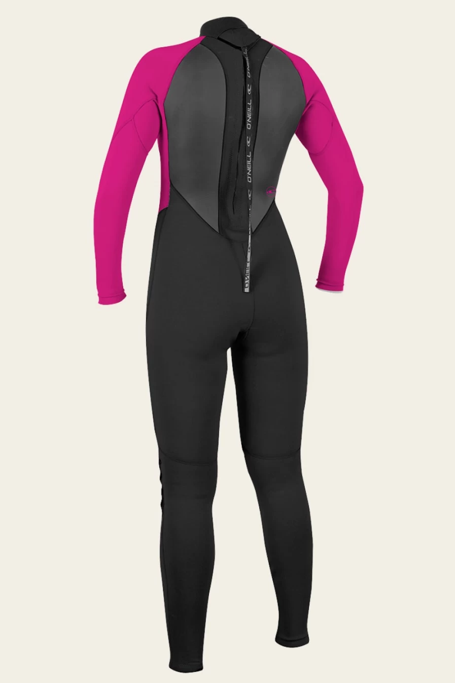 O'Neill Women's Reactor-2 3/2mm Back Zip Full Wetsuit - Black/Berry
