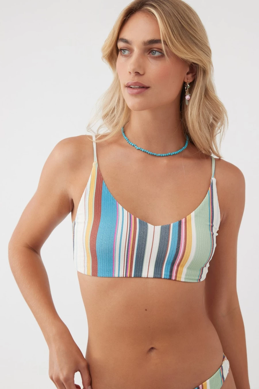 O'Neill Women's Lookout Stripe Multicolored Middles Top